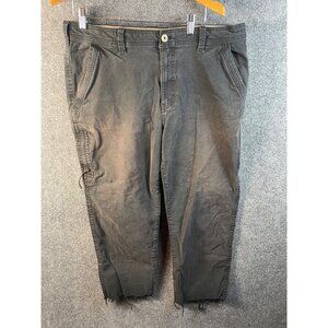 Legendary Outfitters Mens Canvas Cargo Work Pants Sz 38x34 Black
